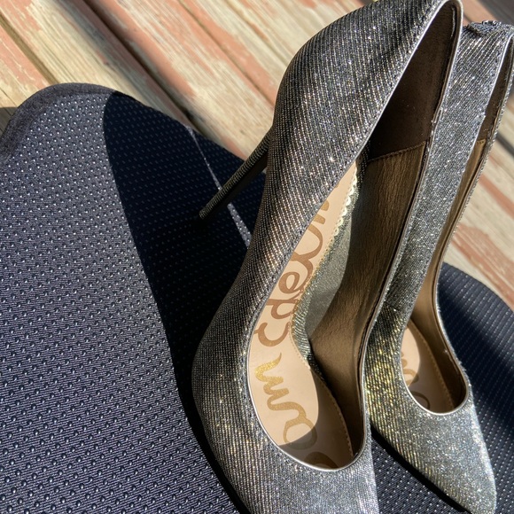 Sam Eldeman Sparkling Silver Stilettos - Picture 6 of 10